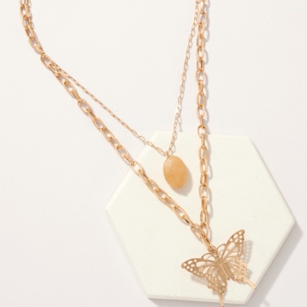 🦋Double layered chain necklace🦋